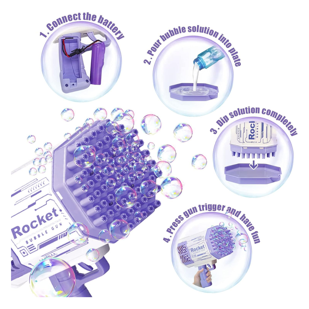 Miniatura 3 de Pistola de burbujas 456-16A